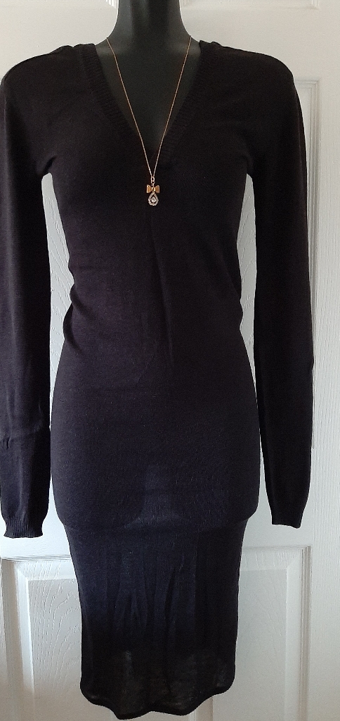 Nwt Dolce&Gabbana Black Pullover Dress/Knitwear